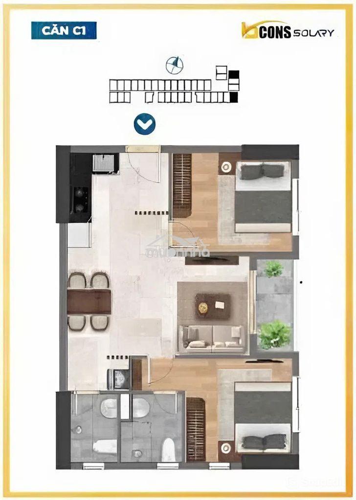 Bán căn góc 61m2 - 2pn2wc bcons tân đông hiệp giá gốc - 2