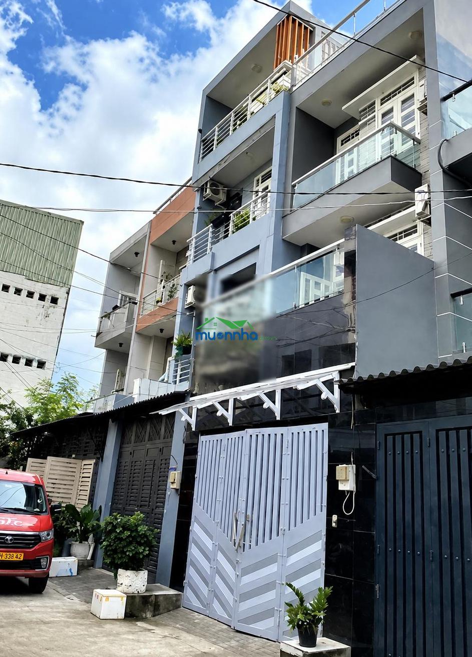 Nhà 4 tầng hxh né dt: 4.2x15m đường phạm văn chiêu gần cv làng hoa, chợ thạch đà giá: 7.2ty tl