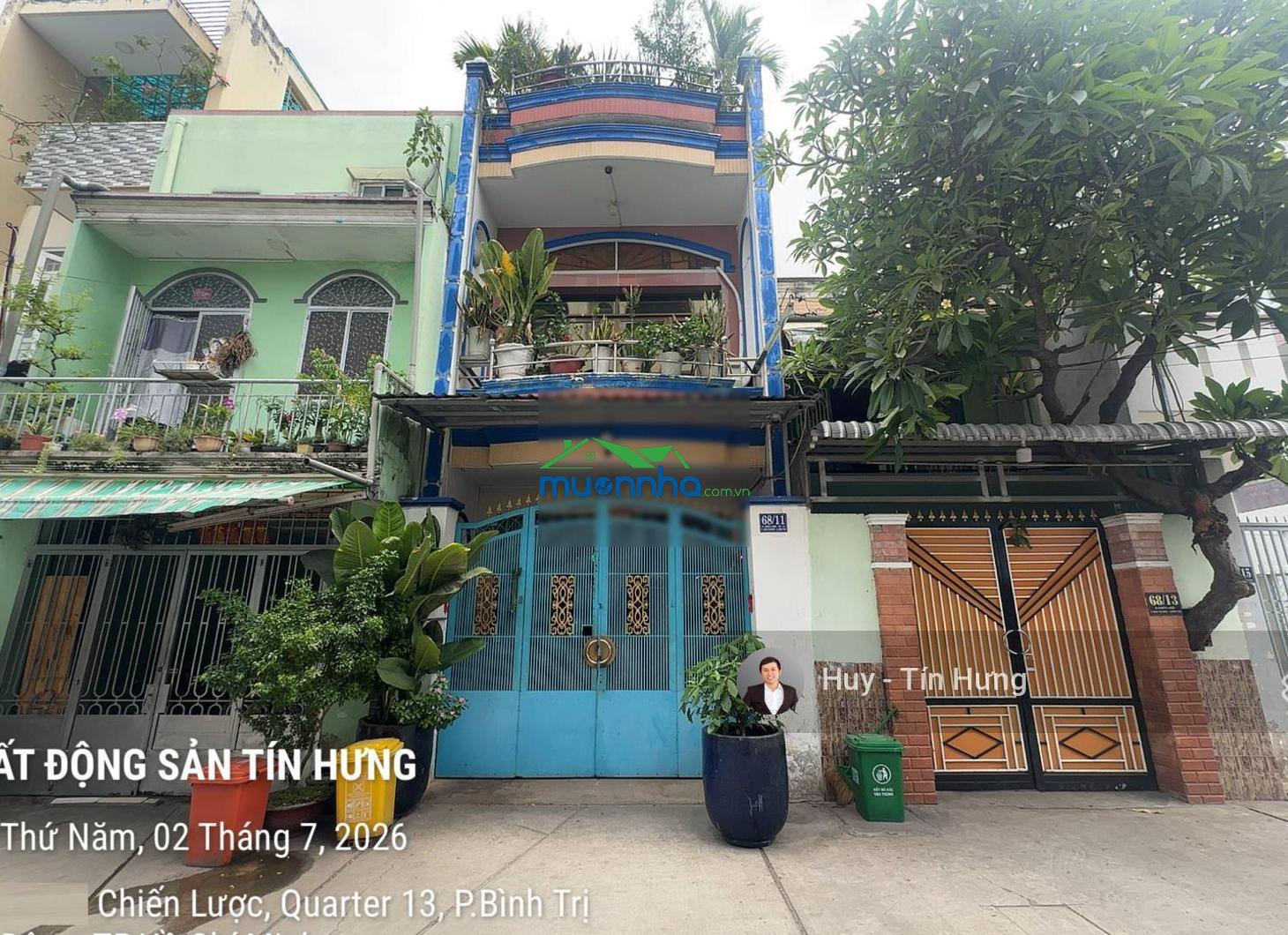 Bán nhà hẻm xe hơi 68 chiến lược, 4 x 16m, 2.5 tấm, 5.5 tỷ. gần aeon mall tên lửa - 3