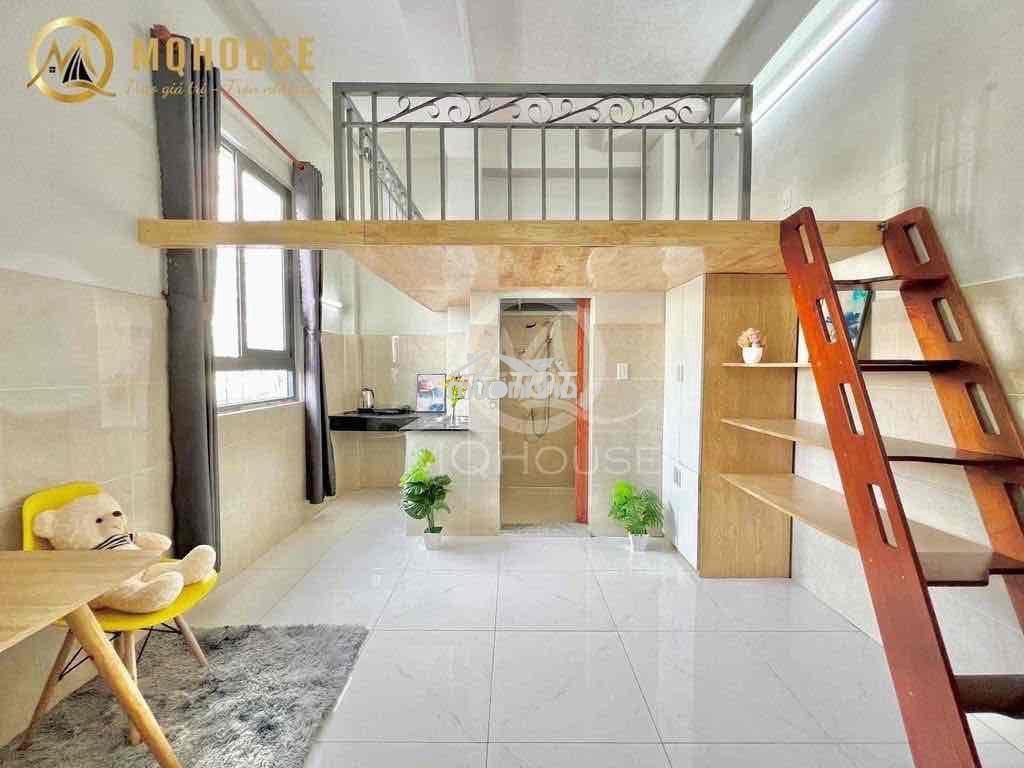 Cho thuê căn hộ cửa sổ thoáng gác cao 2m ngay vòng xoay lê đại hành - 4