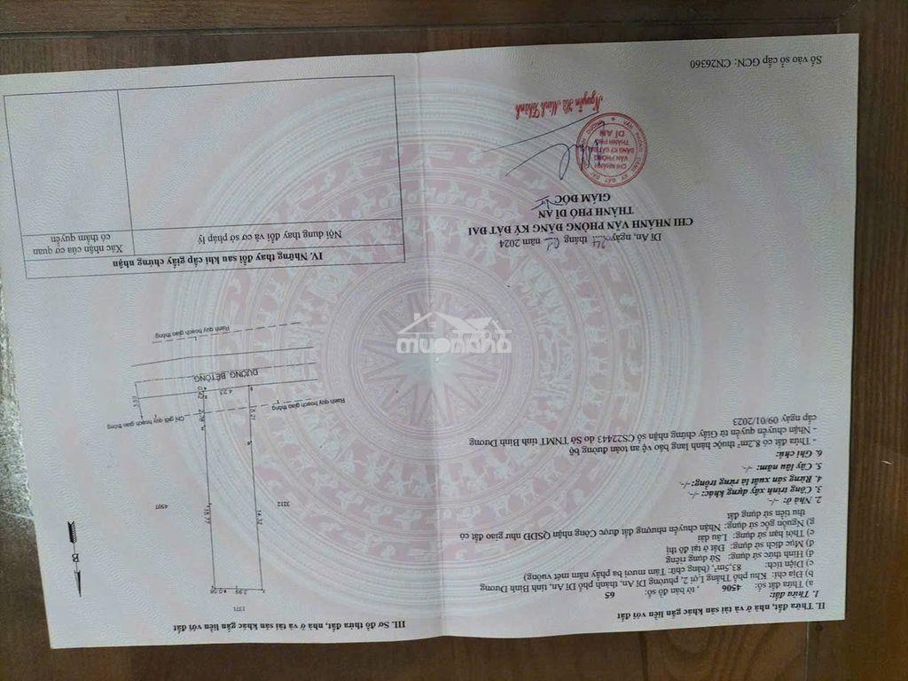 Đúng rẻ. ngay chợ đường thông, p dĩ an. 3p ngủ. đầu tư ngon - 4
