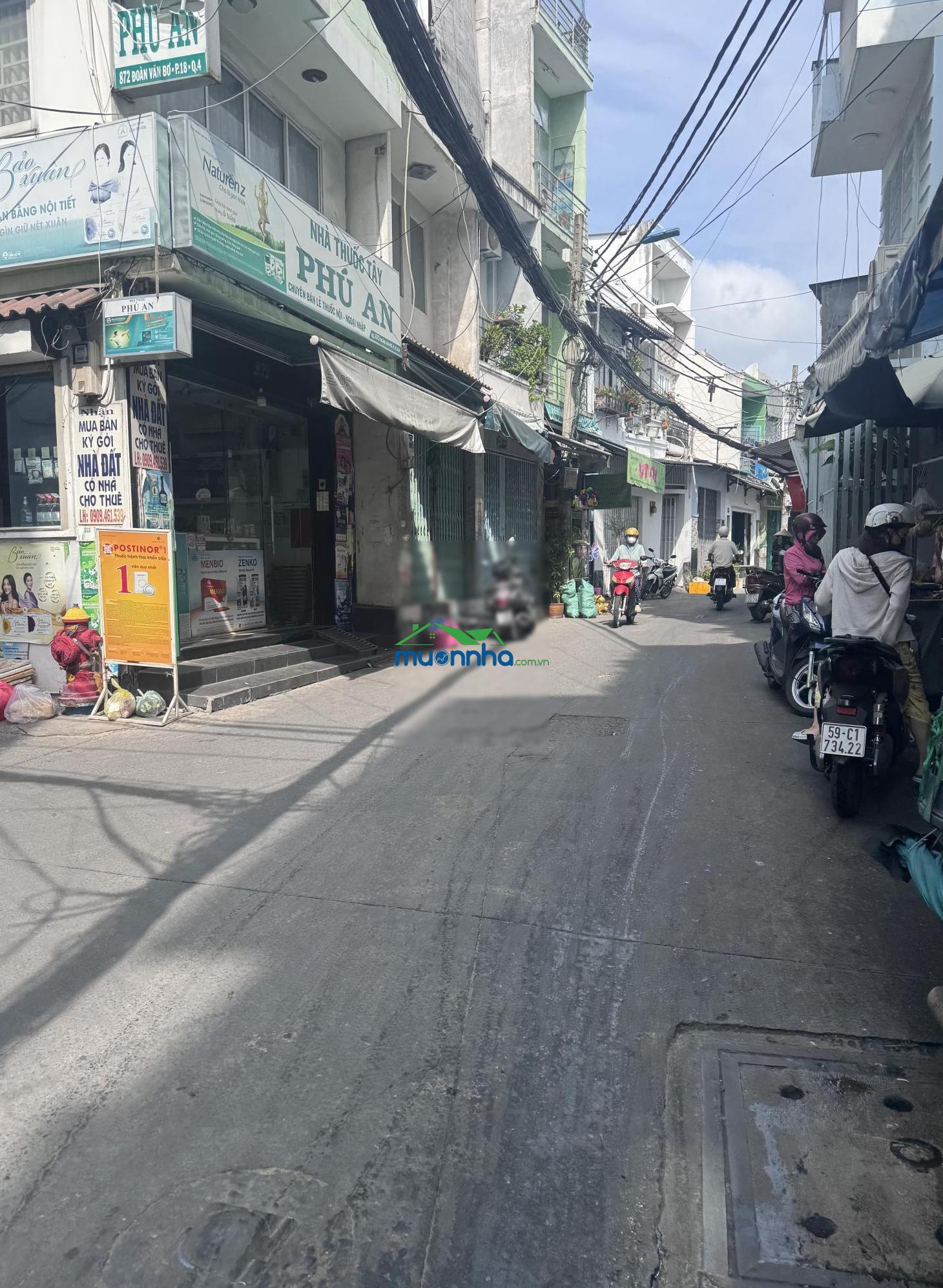 Hẻm đoàn văn bơ, quận 4, 75m2 (nở hậu), trệt + 2 lầu, 3pn - 2wc, sổ hồng riêng, hẻm rộng 3-4m