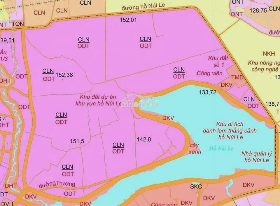 🏞️1,6 tỷ sở hữu 500m2 thổ cư tại khu đô thị hồ núi le view núi gia lào - 4