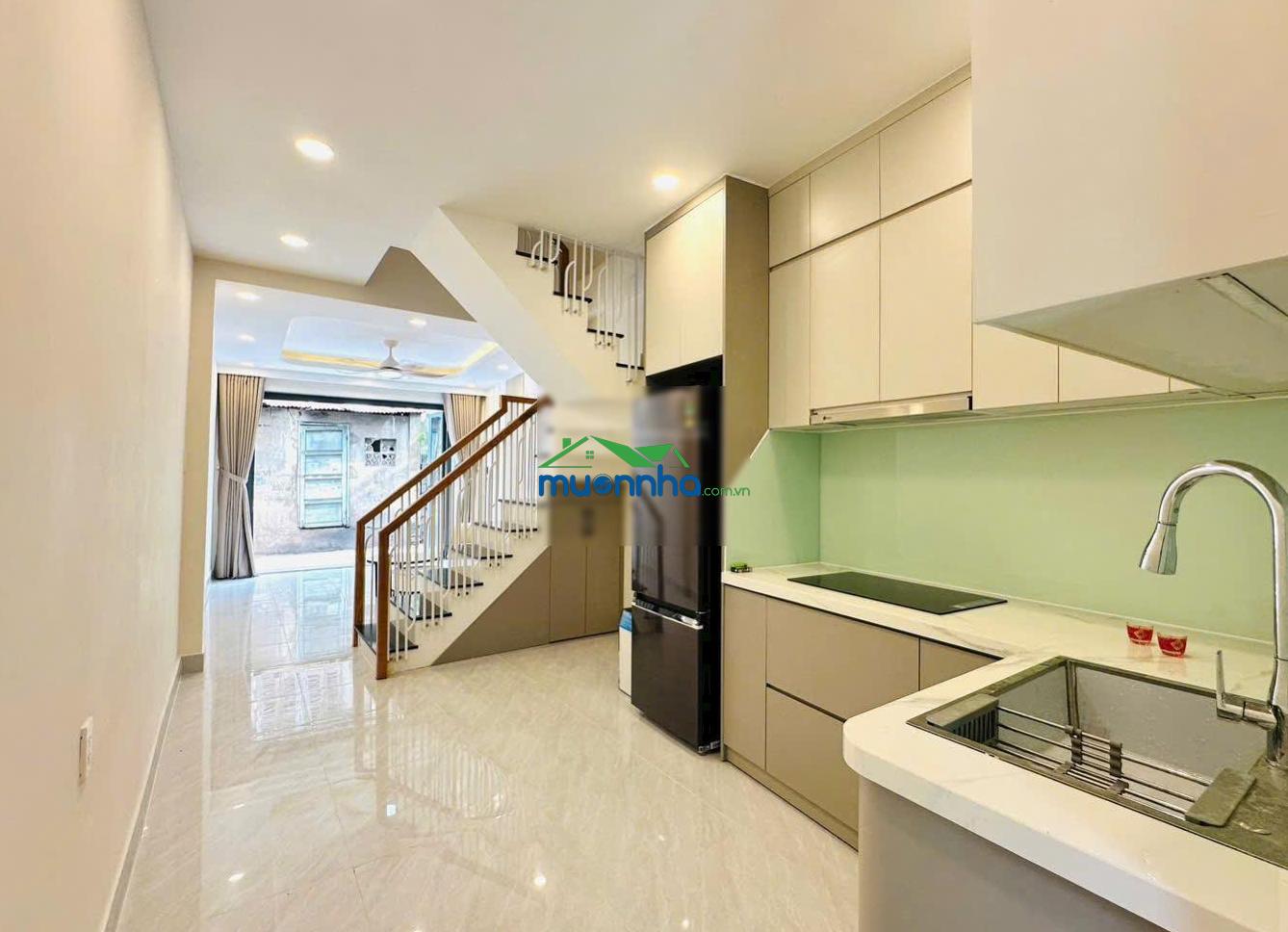 Bán nhà hẻm 5m phan văn trị p5 gò vấp, nhà 3 lầu 4pn 3wc giá 6 tỷ 980 triệu tl nhẹ