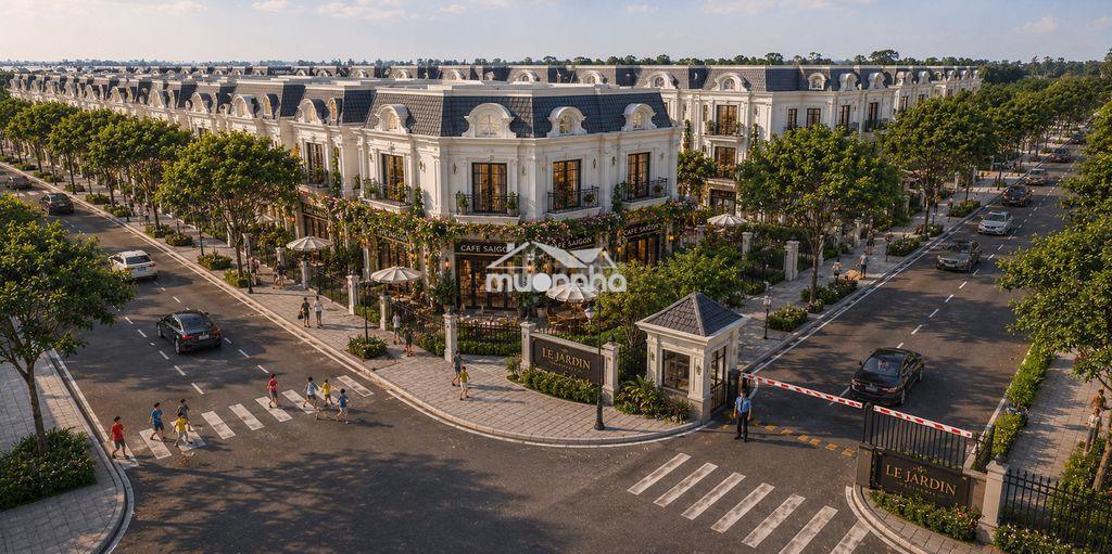 Nhà phố sân vườn khu an ninh 24/24. cách siêu thị aeon 6km (80 - 90m2) - 4