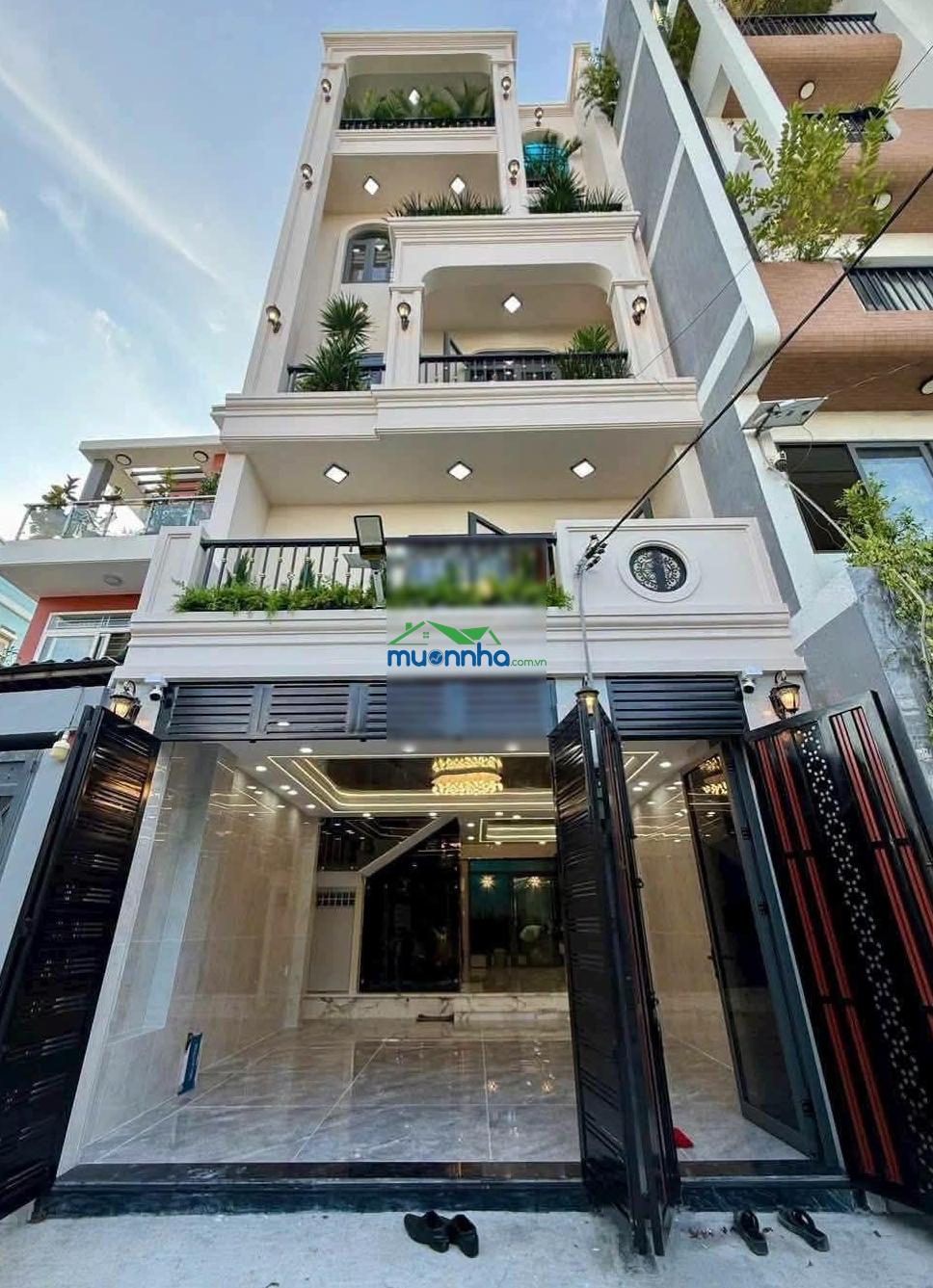 Siêu phẩm đẹp mê 5,5m x 16m. 4 tầng thang máy hẻm 8m thông hà huy giáp. ngay cđ điện lực