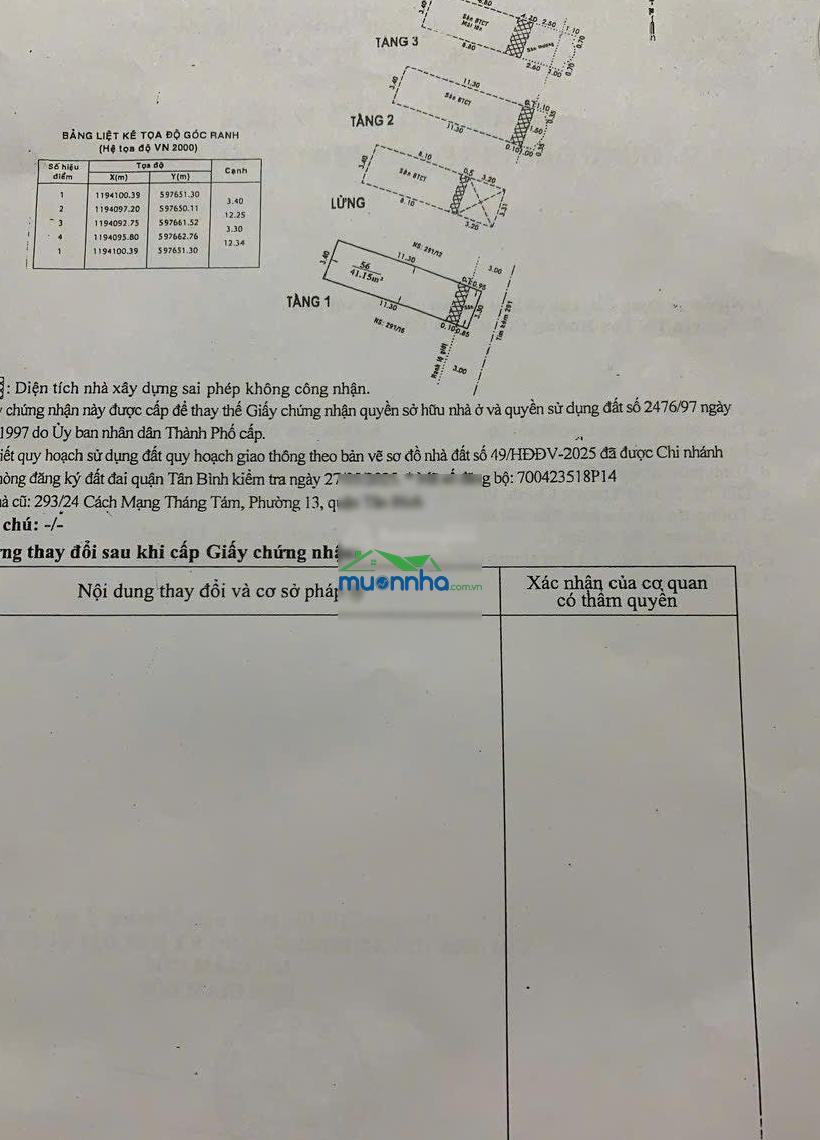 291/14 đường đồng đen, tân bình. diện tích 4 dài 10 xây 3 tầng, giá 6 tỷ. miễn trung gian.