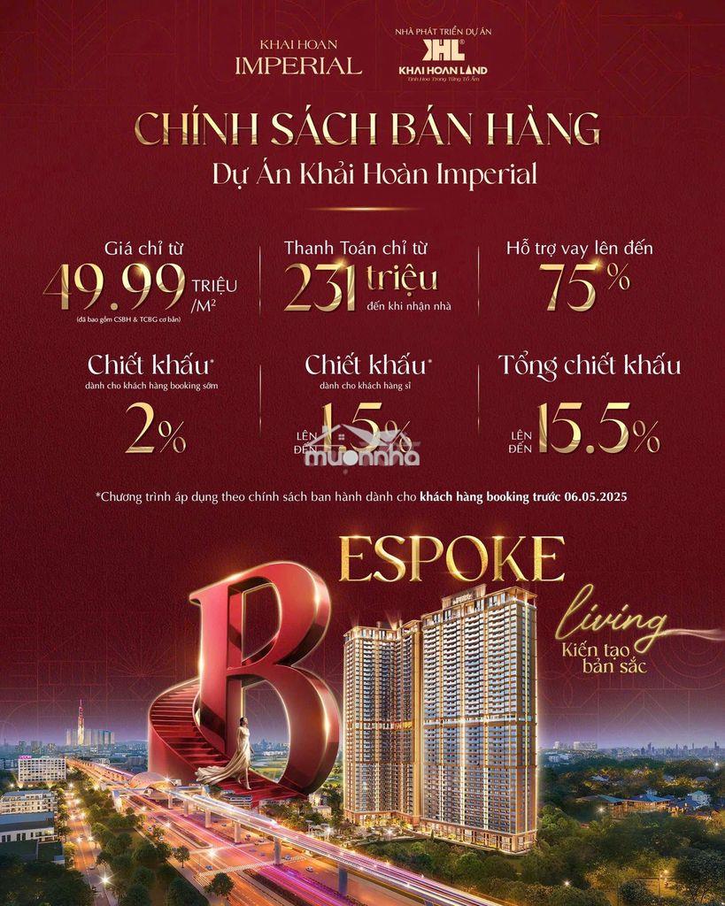 Nhận booking căn hộ khải hoàn imperial mặt tiền ql13 full nội thất - 2