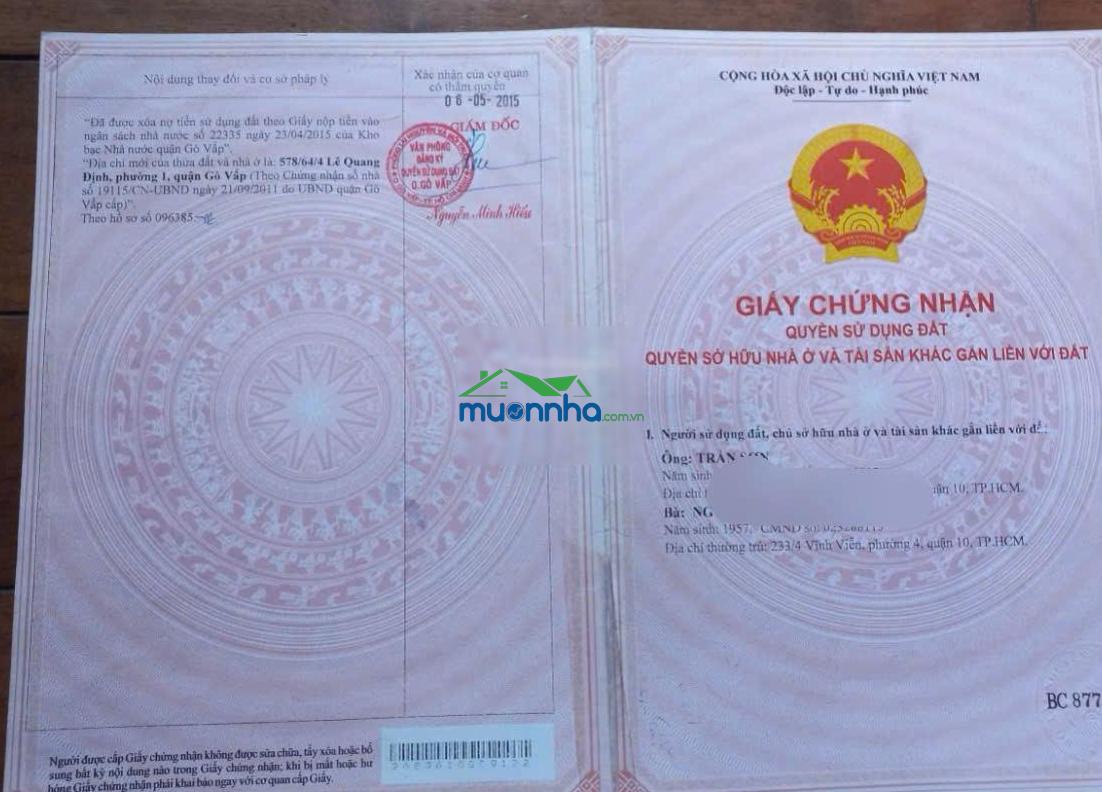 Chính chủ cần bán nhanh nhà tại lê quang định, phường 1, quận gò vấp, tp hồ chí minh - 4