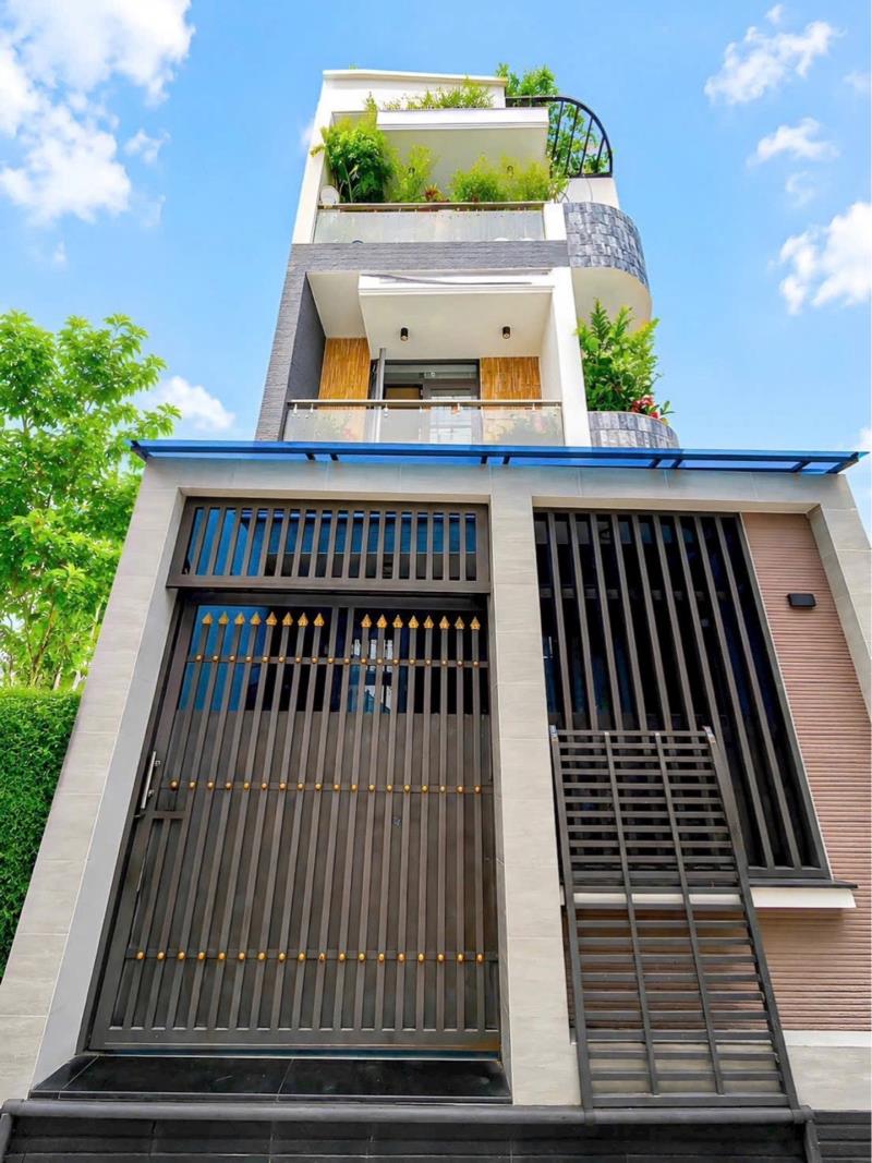 (Q7) bán nhà mới đẹp, góc 2 mặt tiền, phú thuận, kề bên phú mỹ hưng, dt 45m2, có 4 tầng, giá 5 tỷ 390 triệu