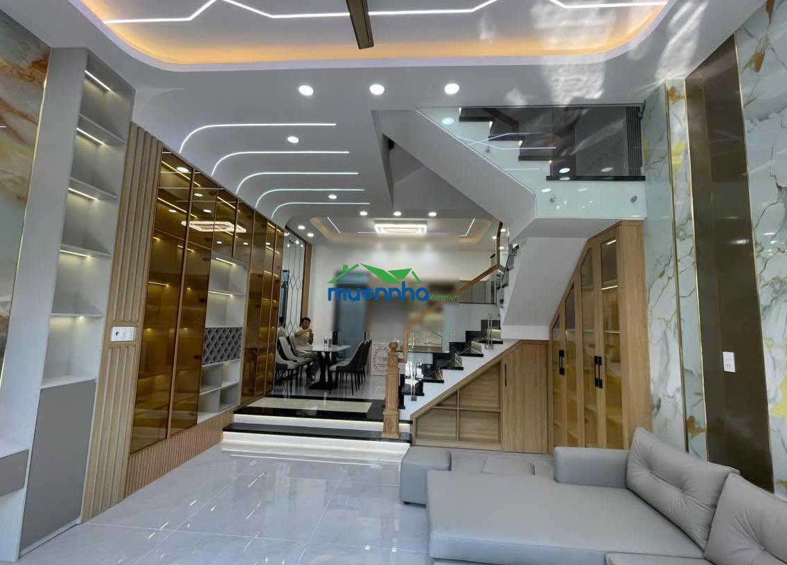 Bán nhà dt:55m2-1trệt 3 lầu tổng dt-192,5m2 sổ hồng hoàn công đầy đủ ,chính chủ .phun nội thất - 2
