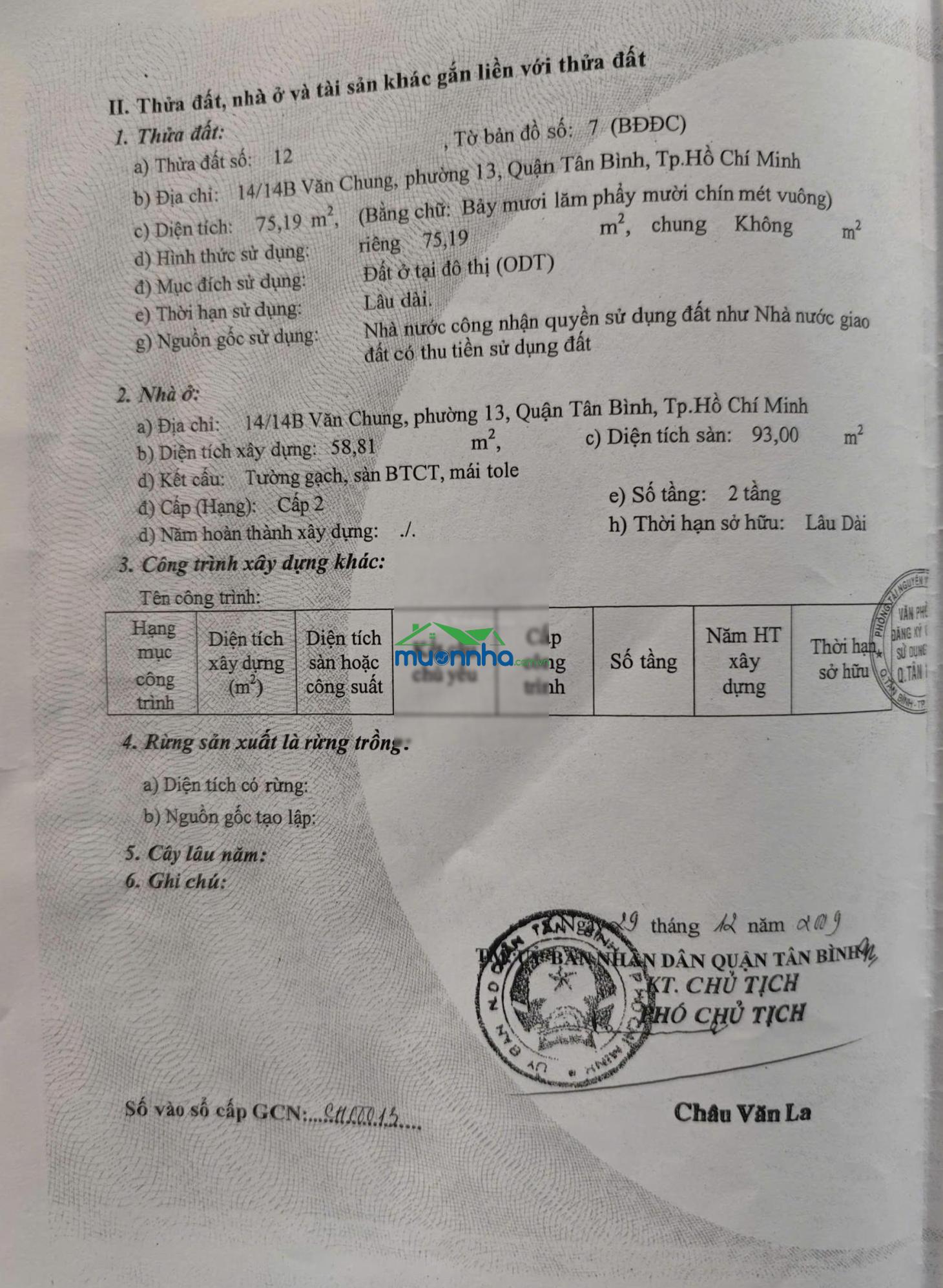 Chính chủ bán nhà 14/14b văn chung, p13, tân bình, khu k200, hẻm xe hơi thông, 9 tỷ 500 triệu