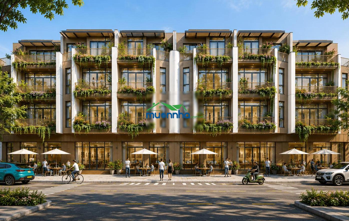Nhà phố 4 tầng vinhomes hóc môn đường 19m giá 5 tỷ 1 - 3