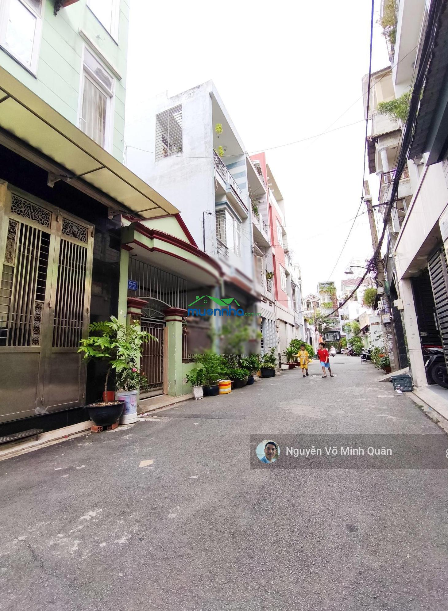 Nhà 3 tầng kiên cố dt 5mx10m cn 50m2. hẻm ô tô sát mặt tiền phan huy ích, trường chinh, p. tân sơn