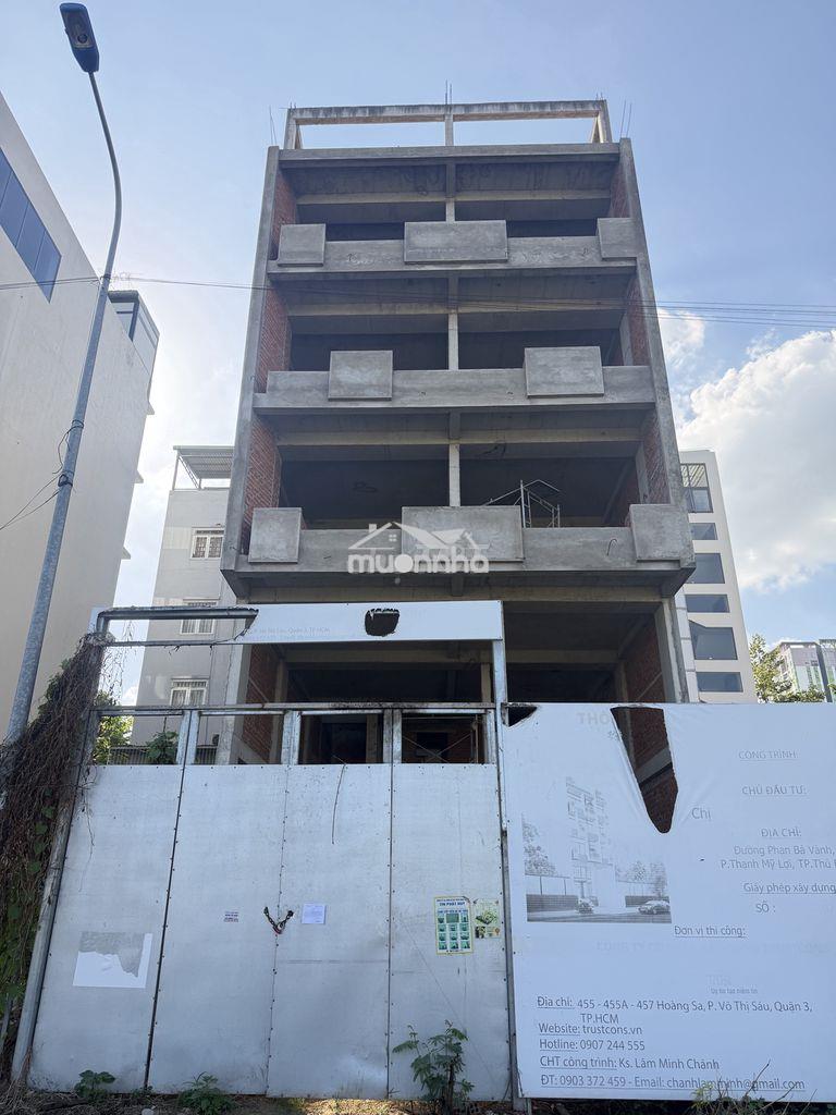 Nhà thô 8x18 hầm 6 tầng phan bá vành - giá 60triệu