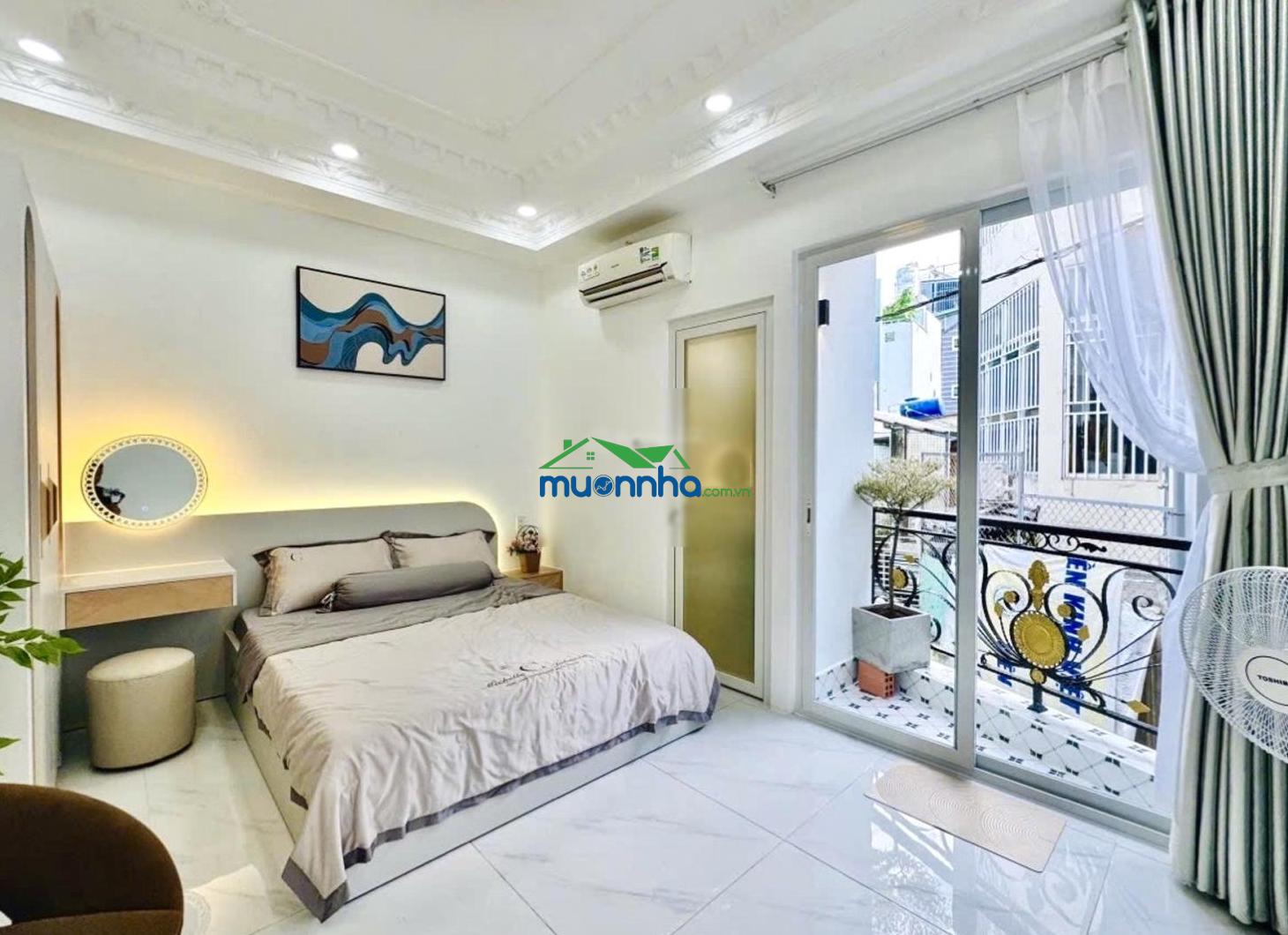 7.2 tỷ giảm 5.95 tỷ - nhà đẹp - 4 tầng (ngang 5m) dtsd gần 100m2 - gần sân bay, công viên gia định - 3