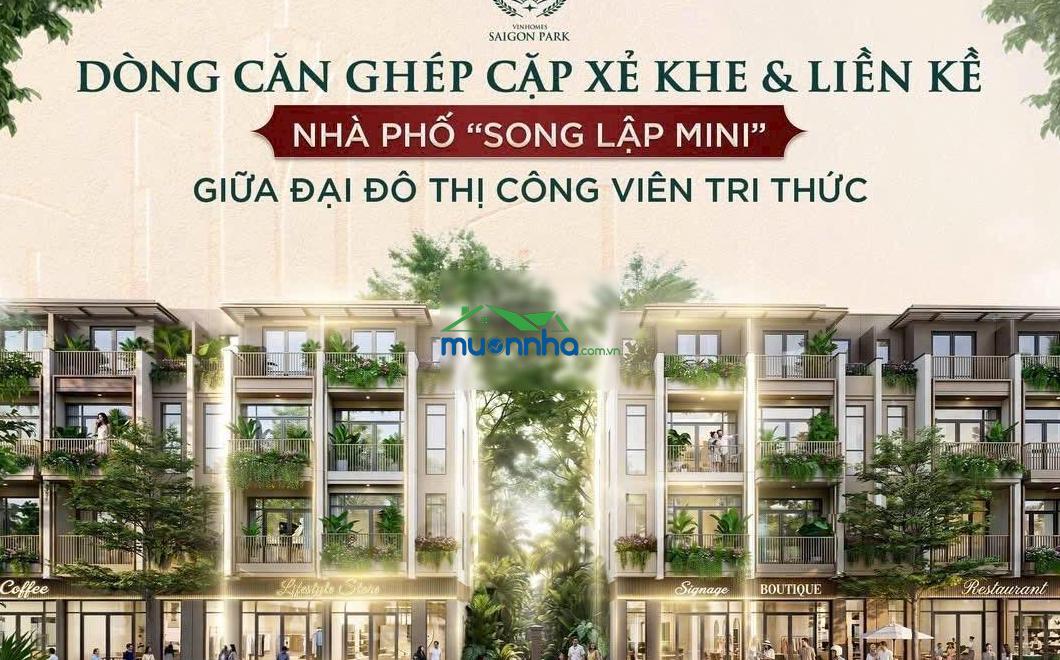 Bán cặp song sinh liền kề 5x10m giao lộ rộng 39m. đại lộ công viên 40m. - 2