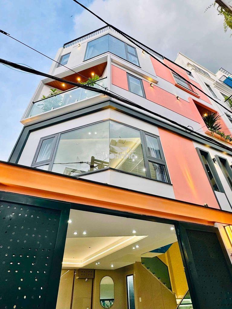 Nhà xây mới 5 tầng 57.3m2 căn góc 2 mặt đường số 30, ngay chợ an nhơn