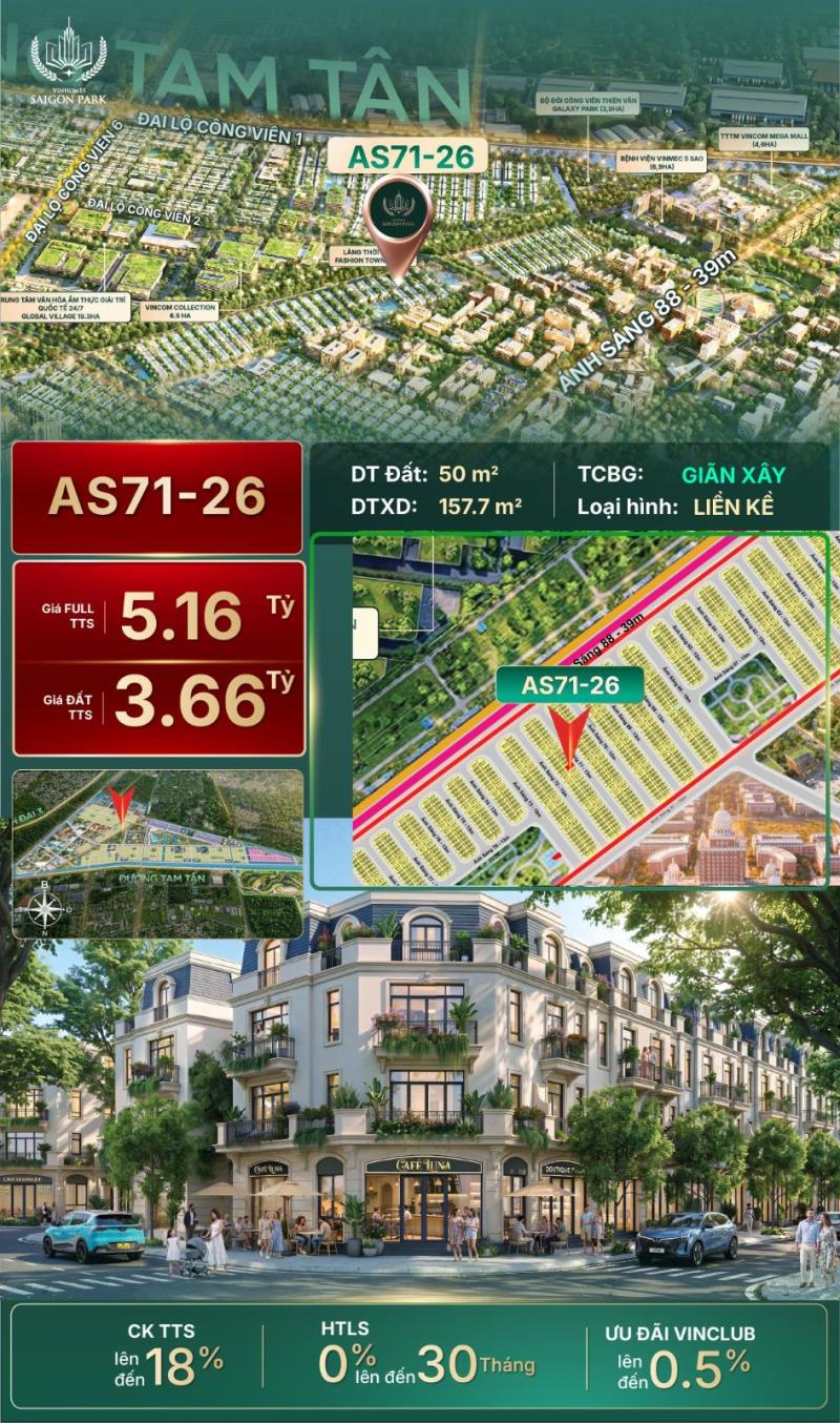 🔥 [Độc quyền] siêu phẩm liền kề as71-26 vinhomes saigon park – chỉ 3,66 tỷ trả đủ 100% tiền đất & thuế! anh chị tin được không? - 2