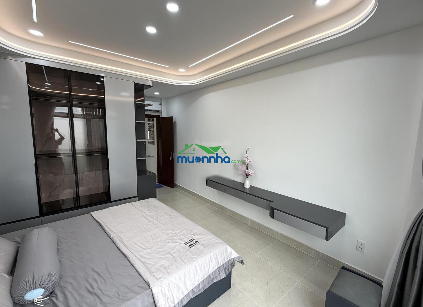 Gần chợ bà chiểu- xây mới 100%-1 căn ra hẻm xe tải-dt đất 58,1m2 (nở hậu)- 4 tầng btct- full nt xịn - 4