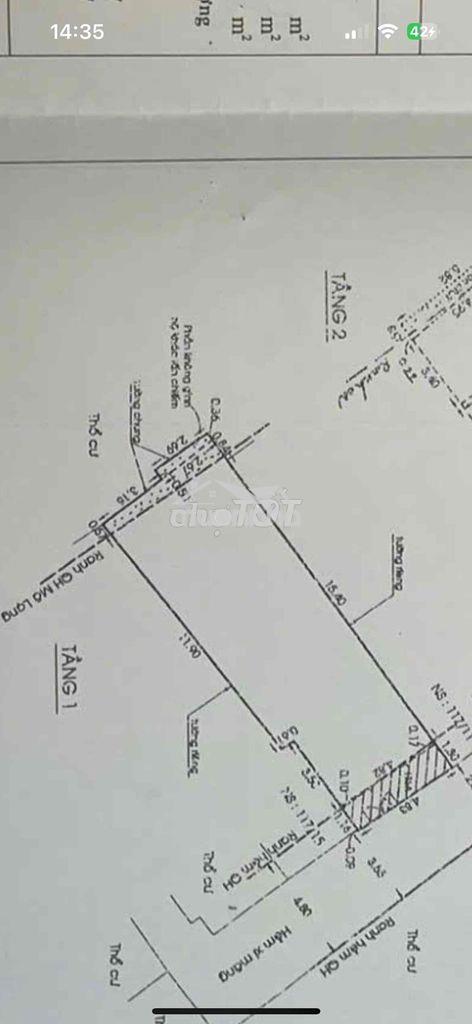 Nhà 2 tầng cống quỳnh - quận 1 diện tích 90m2 ngang 5m hẻm 4m giá 14ty - 2
