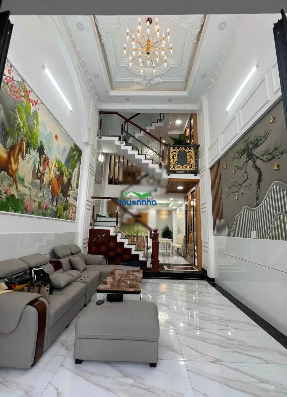 Nhà 1 sẹc đường lê văn quới gần bốn xã: 4mx19m đúc 1 lửng 3 lầu, full nội thất - 2