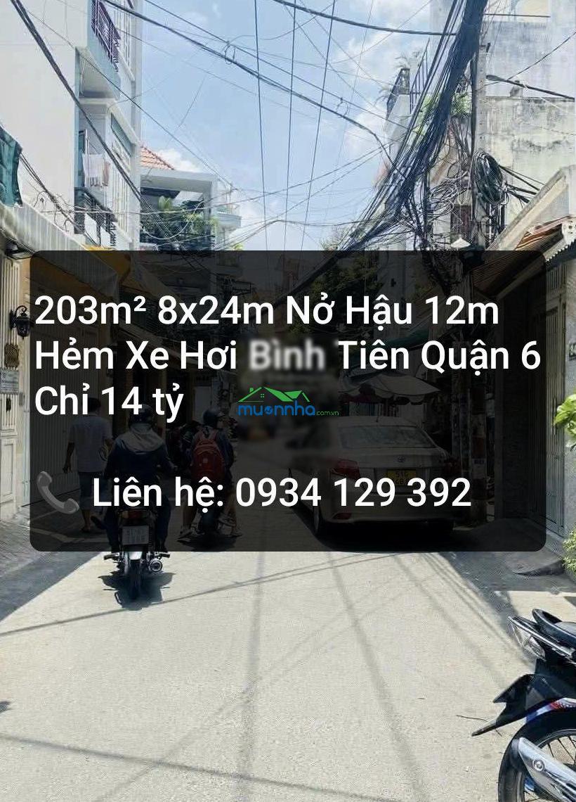 Cơ hội đầu tư! đất 203m 8x24m nở hậu 12m hẻm xe hơi bình tiên quận 6| chỉ 14 tỷ - 3