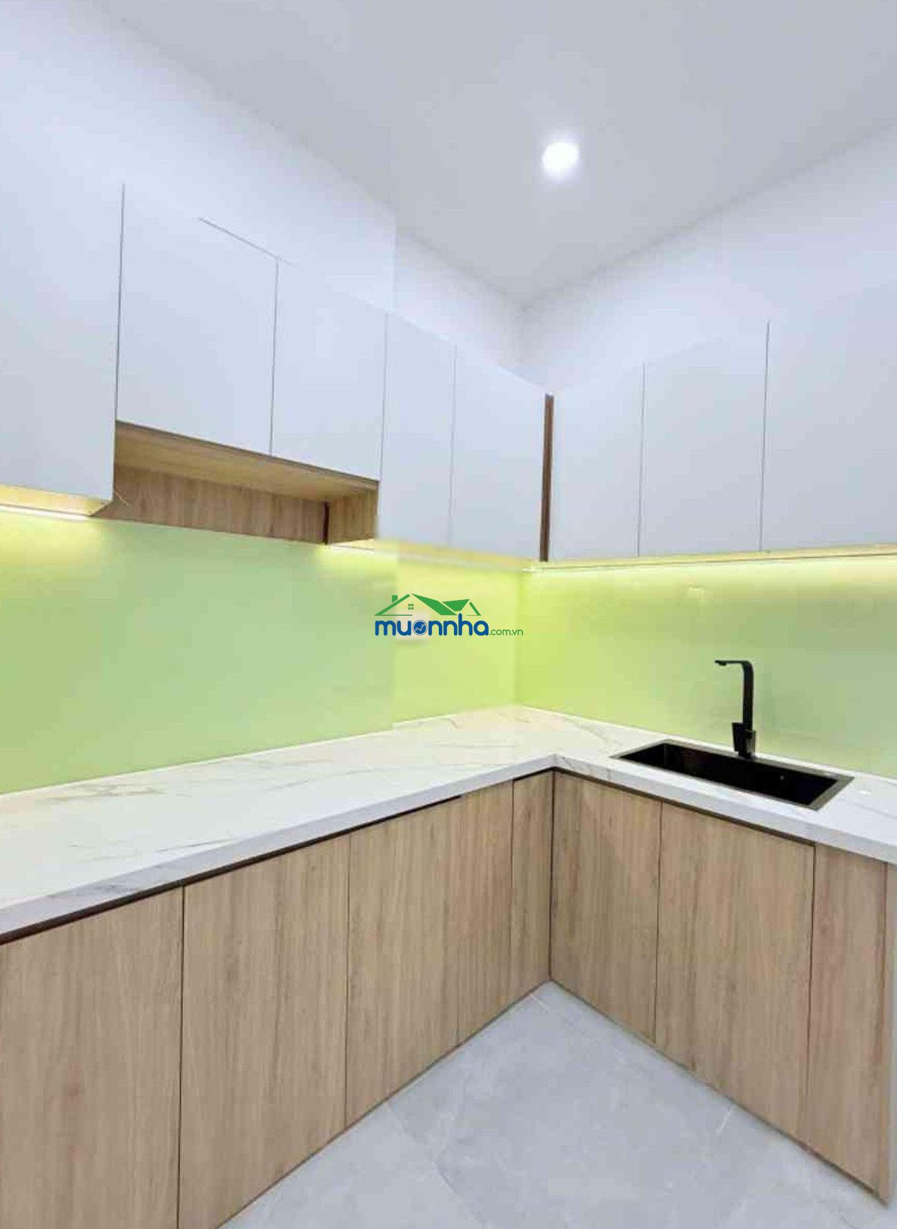 Hẻm xe hơi quay đầu trước nhà cách mặt tiền phan văn trị chỉ 1 căn nhà - trệt lầu 45m2 cn - 3