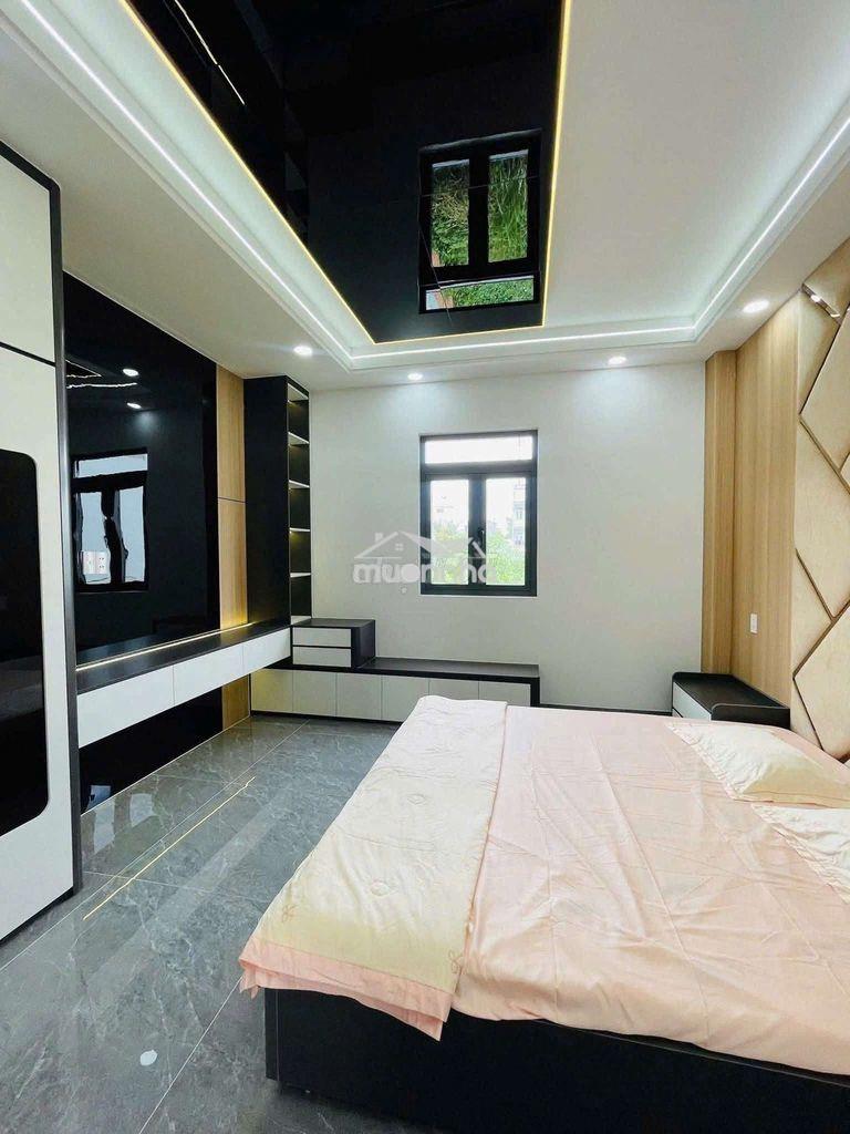 Hơn 5 tỷ- nhà q12, hxh 6m, dt 4x15m, gara 2 oto, nội thất 5 sao - 4