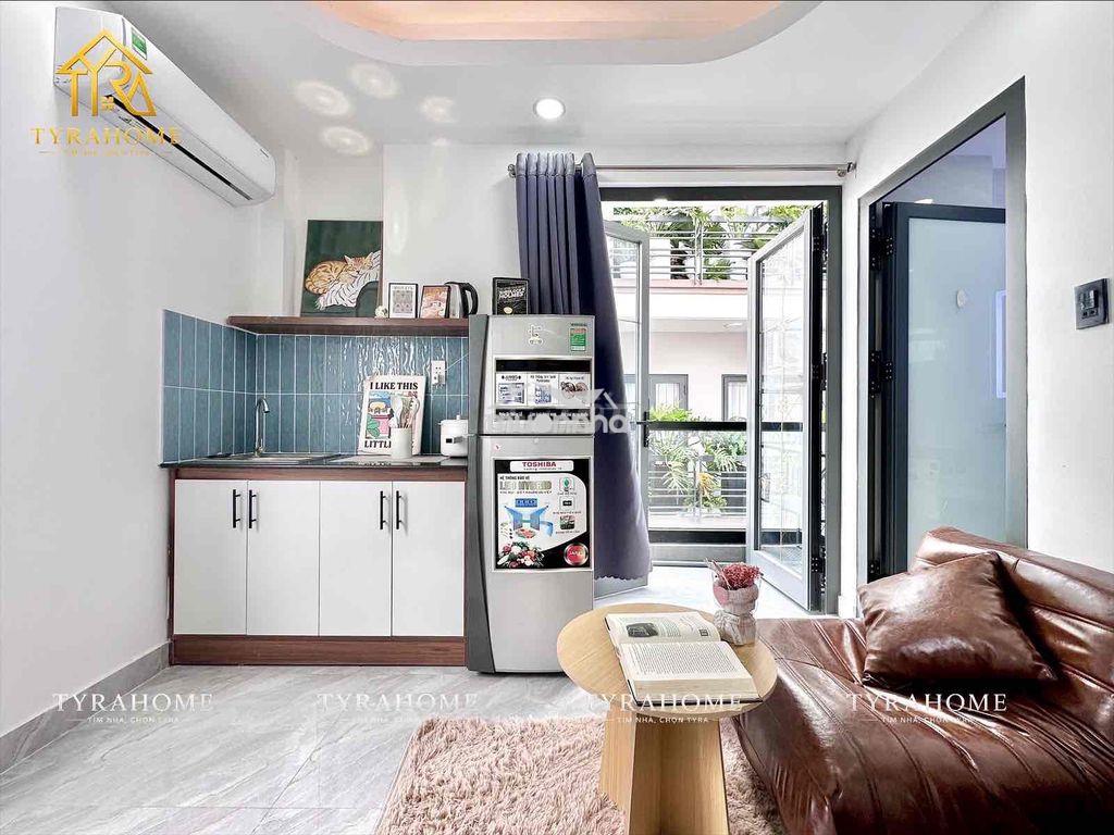 Thuê căn hộ hoàng hoa thám 25m2 nhà mới - ban công full nội thất - 2