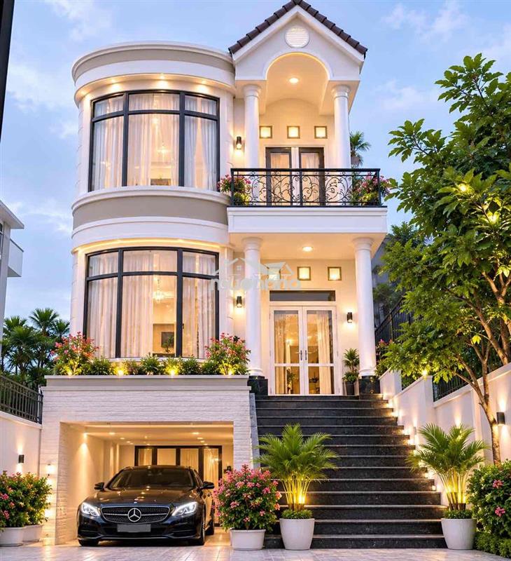 Nhà 2 lầu đẹp 205m mặt tiền đường ngay cầu phú long