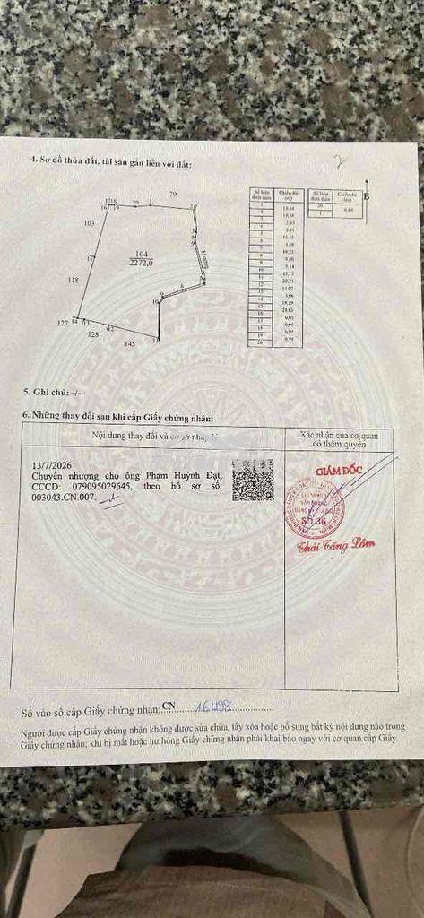 Cần bán gấp lô đất đẹp(bà rịa vũng tàu-tphcm “mới”)