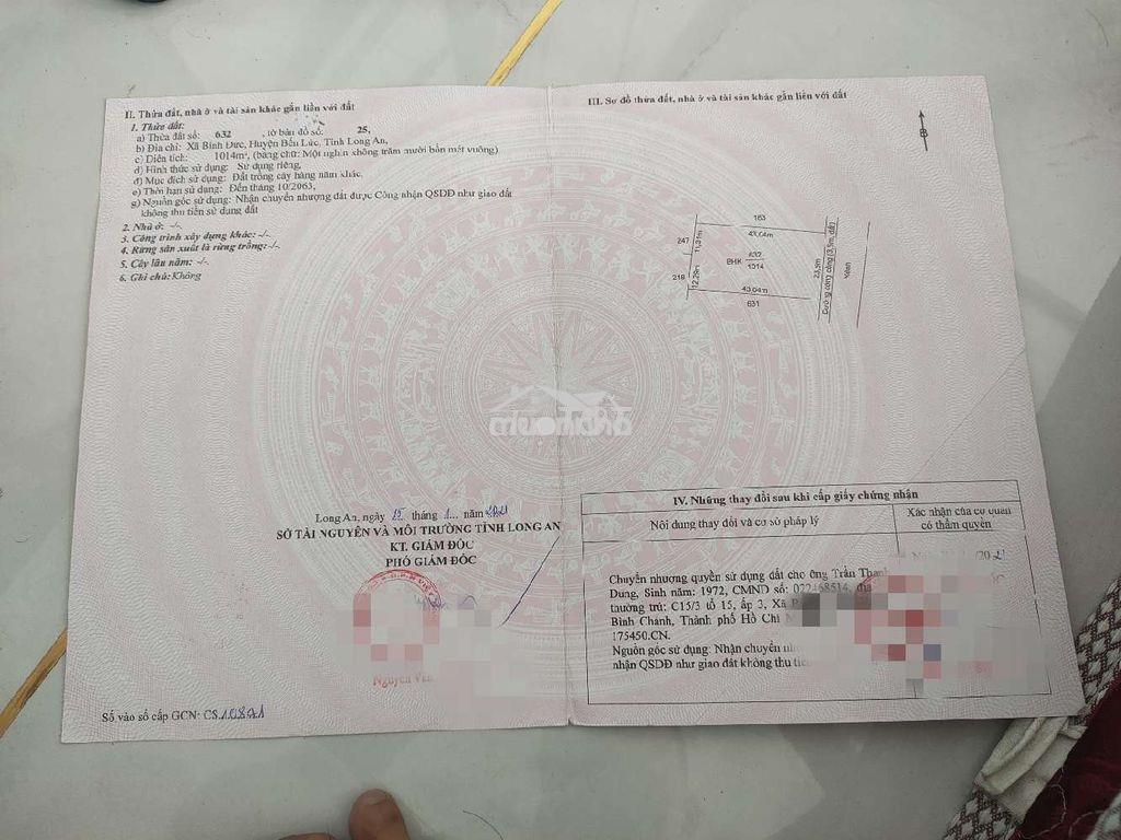 Bán đất bến lức - 2