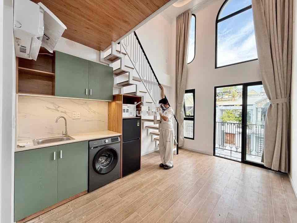 1 trệt + 1 lầu gác cao 2m -rộng 40m2 - máy giặt riêng ngay lê văn thọ - 4