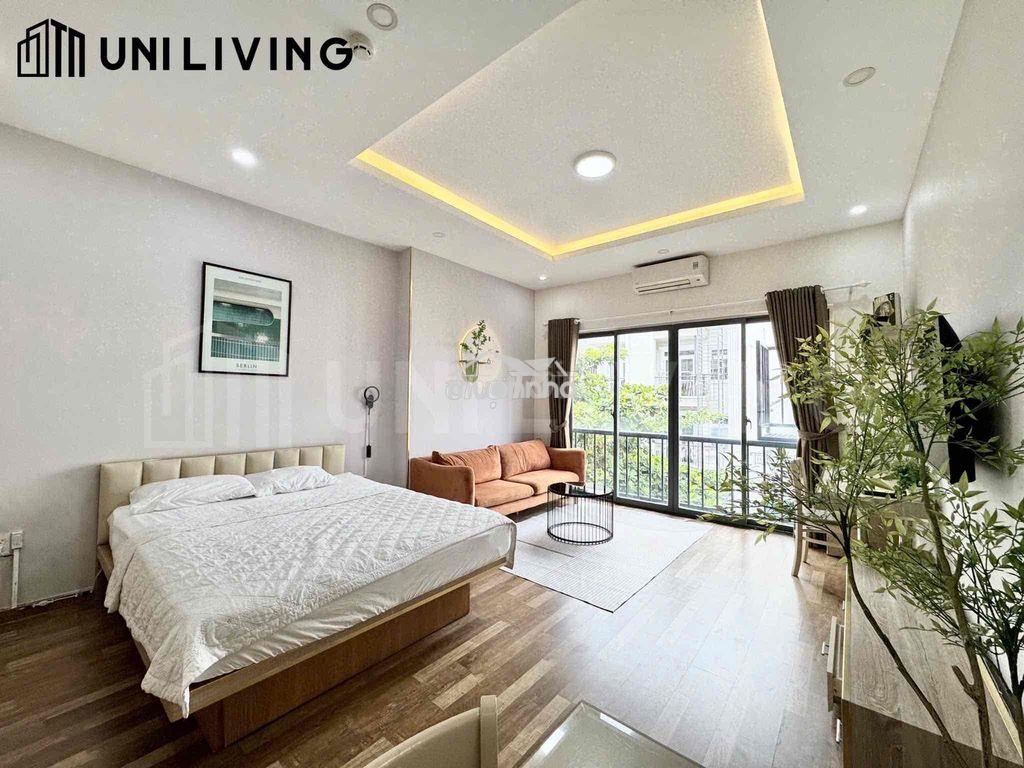 Cho thuê studio ban công tách bếp full ngay quốc hương - cầu sài gòn - 2
