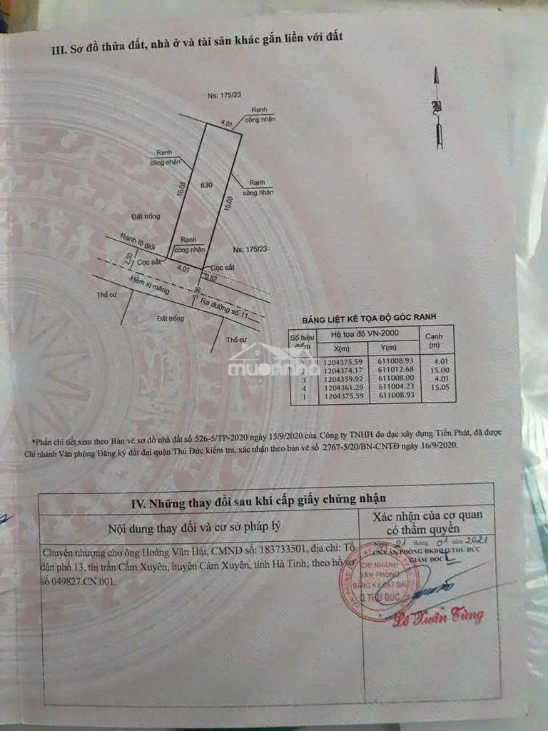 Hiếm.nhà c4 60m2 hẻm xh 7 chỗ ngay đường số 11 linh xuân.sổ vuông đét - 2