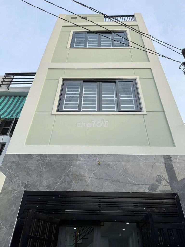 Mới xây trệt 3 lầu 4pn 5wc hẻm ô tô 4m sân thượng, chưa ai ở 