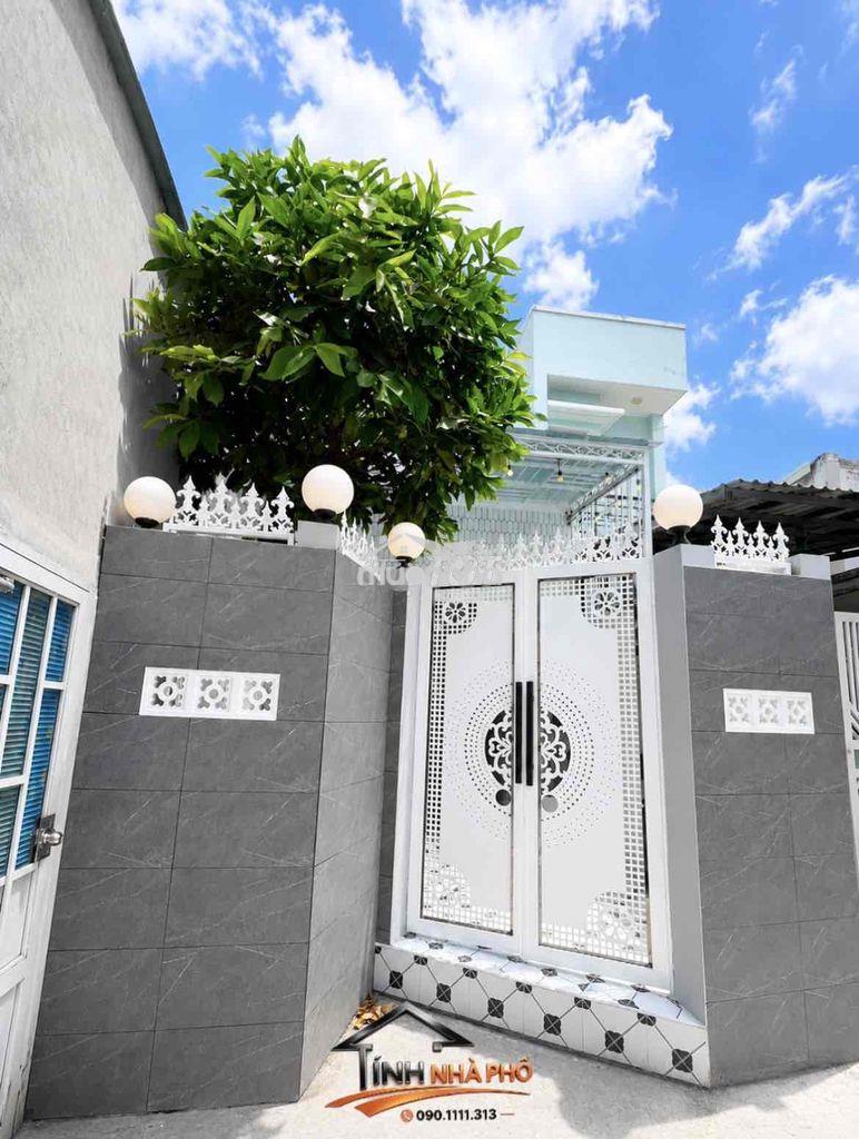 Xây mới shr 4m x 27m sân trước sau 3pn hẻm xe hơi cạnh kdc anh tuấn
