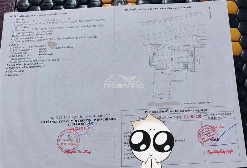 Chung cư 548 phạm văn đồng cần bán
