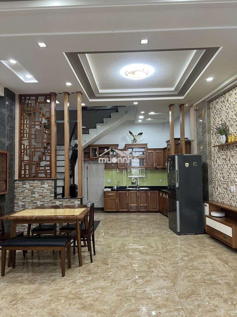 Cho thuê nhà mới 100% trệt 3 lầu 4pn 4wc nơ trang long - 2