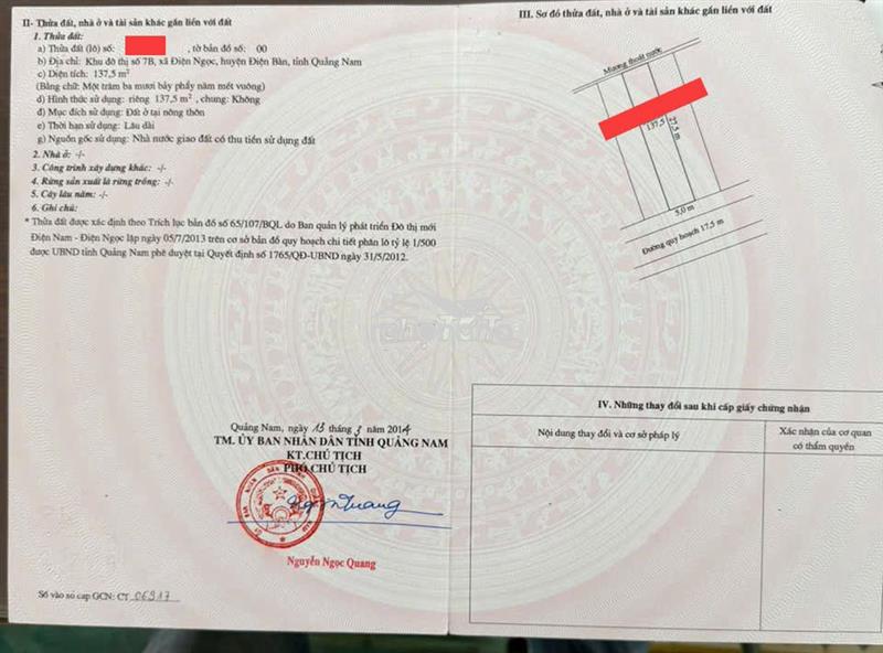 Đất 137m2, đường 17m5, gần biển, gần sông, sẵn sổ sang tên ngay
