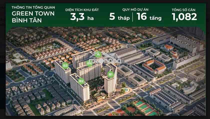 Mua giá f0 green town bình tân. căn 2pn giá 2,5 tỷ - 3