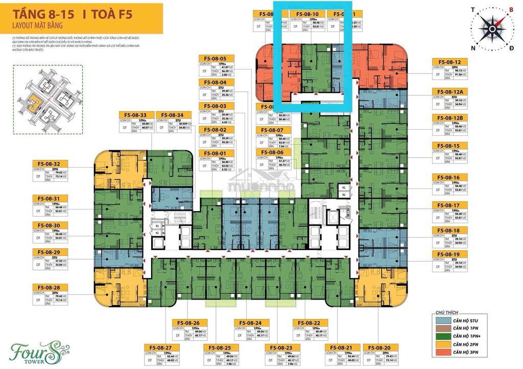 Chính chủ bán căn 1pn+ 54m2 fours view pháo hoa rẻ nhất cđt sun group - 3