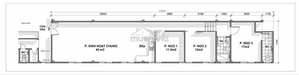 Cho thuê nhà ở lầu 1 3pn 3wc 92m2 quận 10 hcm. - 2
