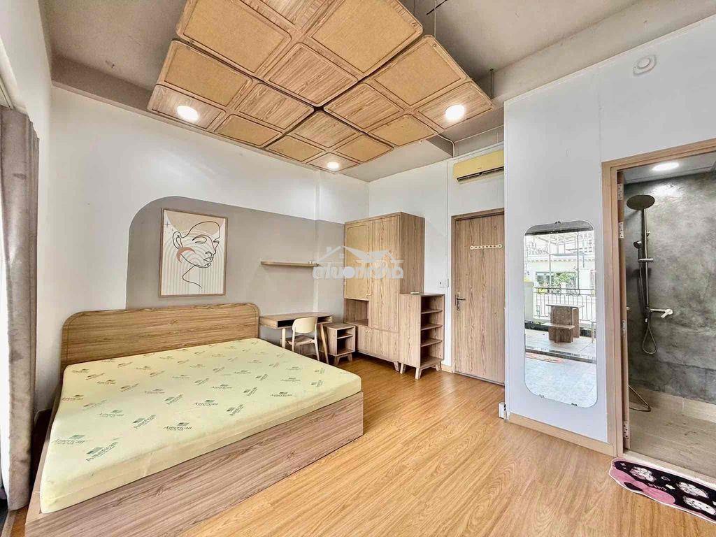 Studio 35m2 ban công gần đại học huflit full nội thất như hình - 4