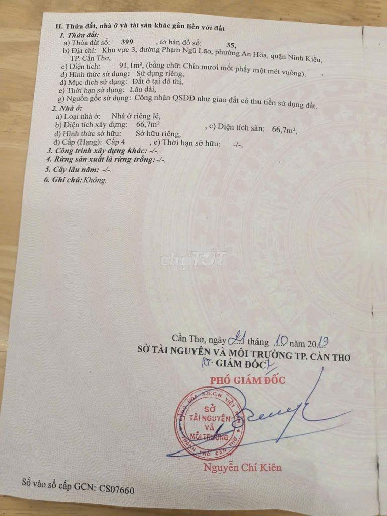 Nền nhà số 160 đường phạm ngũ lão, cái khế, cách ca phường 50m - 3