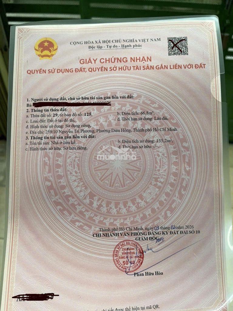 Bán nhà 259/10 nguyễn tri phương quận 10 giá 15 tỷ