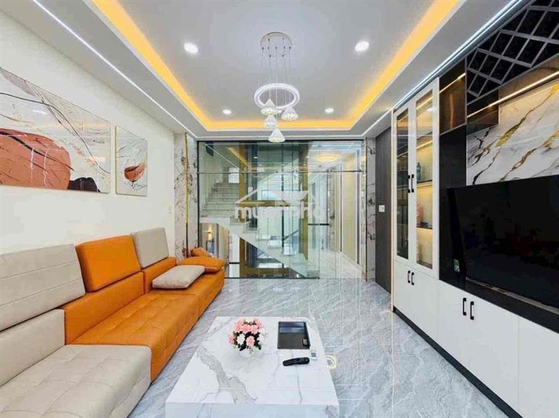 Nhà đẹp đông hưng thuận q12, 64m², 5 tầng, thang máy, hẻm ô tô 11m, 8.