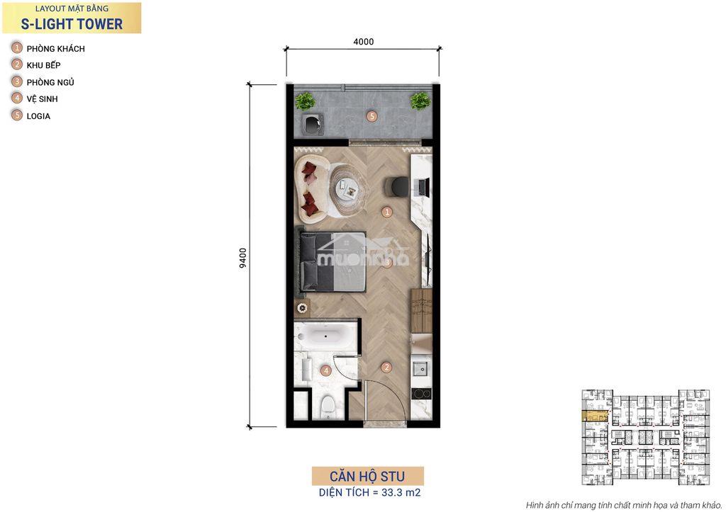 Căn studio chỉ từ 2 tỷ chiết khấu đến 21.5% căn hộ s-light tower - 2