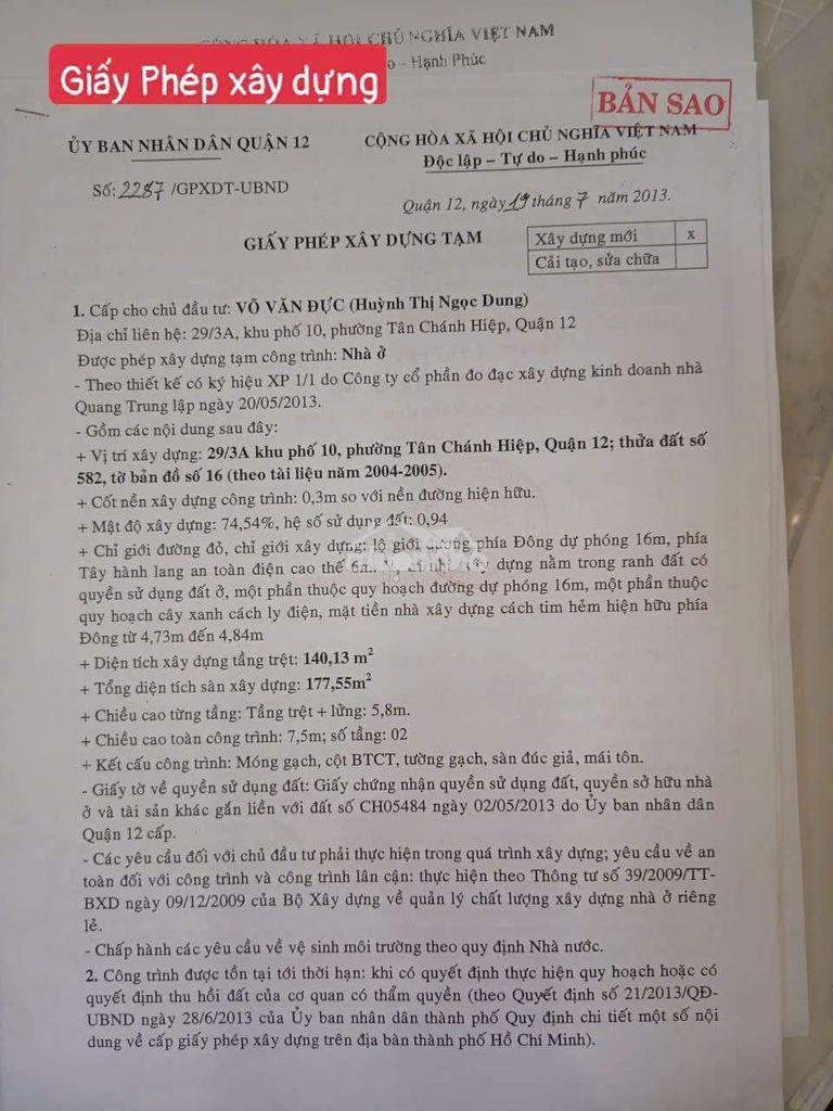 Nhà siêu rẻ bv q12. 1t1l 2pn, đất thổ cư, chính chủ - 3